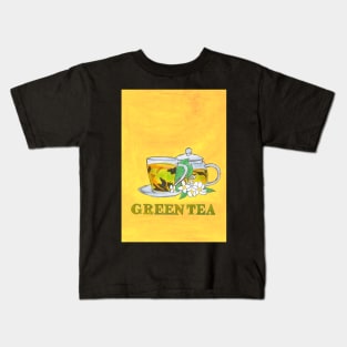 Green tea Kids T-Shirt